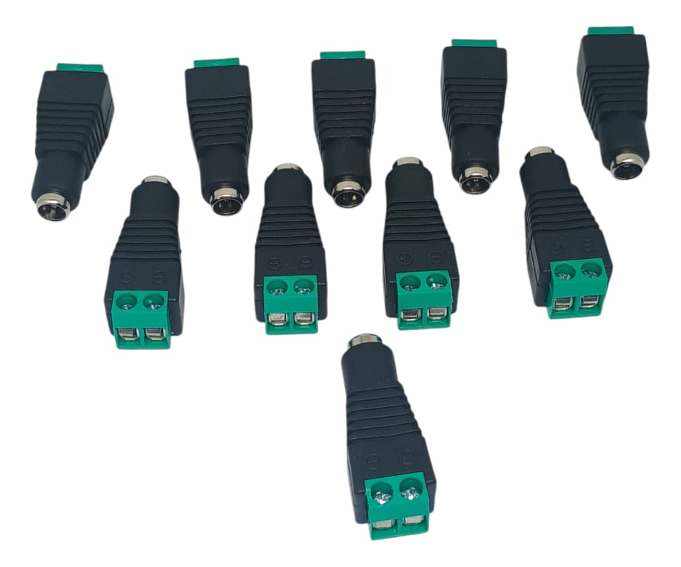 Pack 10 Conector Dc Hembra De Poder Cámaras