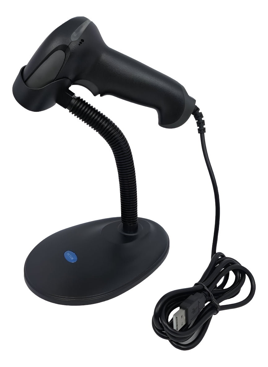 Lector Codigo De Barra Laser Usb 1d Con Base