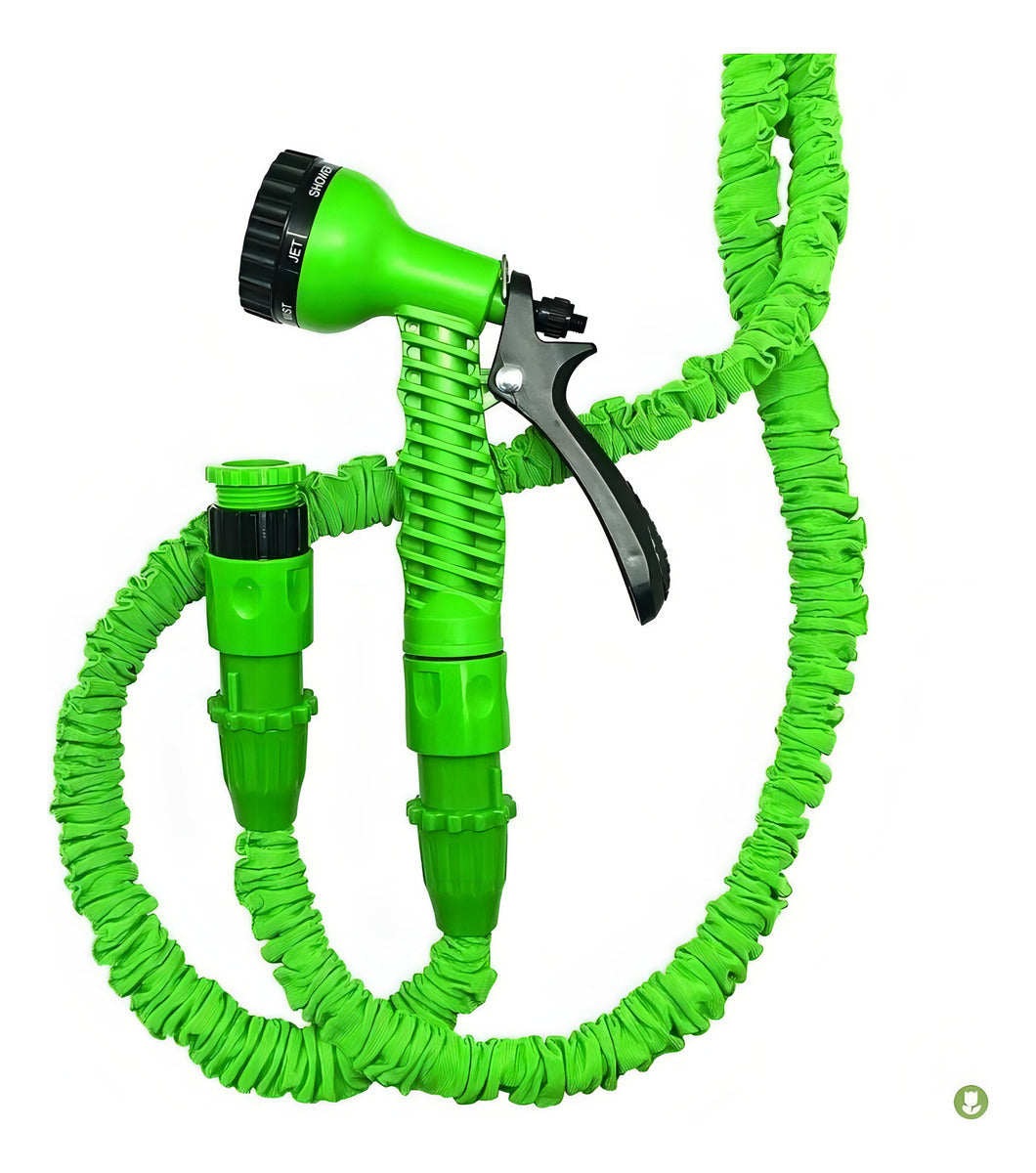 Manguera Retráctil Expandible Jardín Magic Hose 30 Metros Color Verde Lima