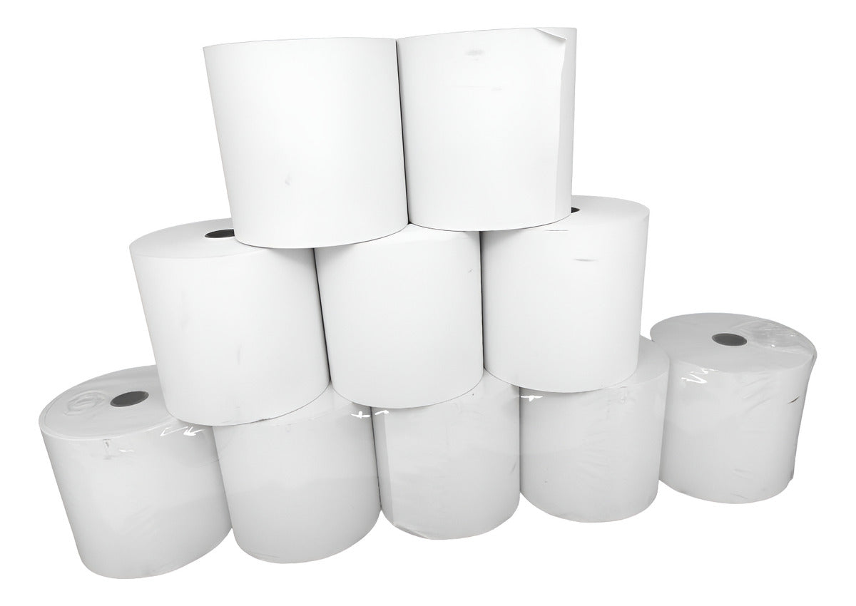 10 Rollos Papel Térmicos 80x80 Mm