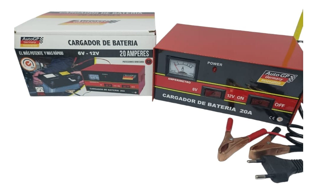 Cargador Batería Automóvil Moto Gp 6v - 12v, 20 Amp