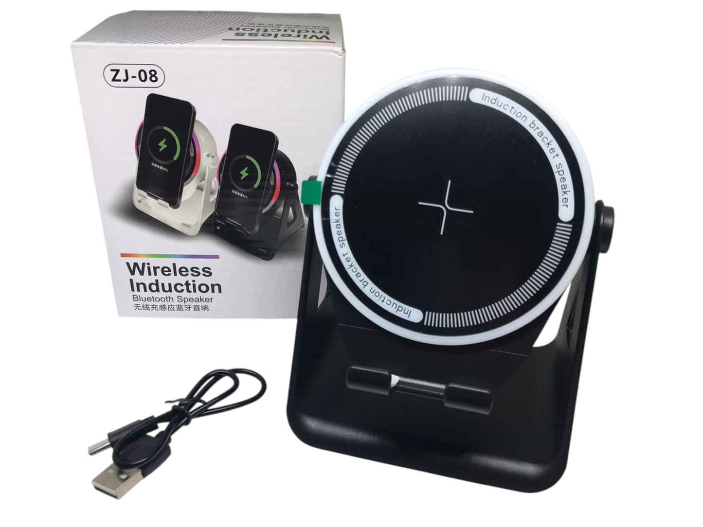 Altavoz Inalámbrico Inductivo Con Soporte Luz Led 1200mah