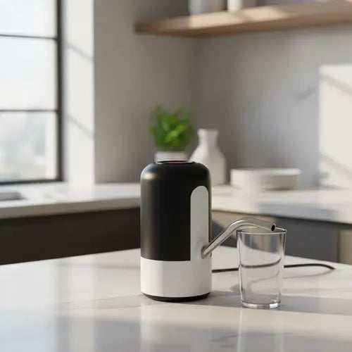 Bomba Dispensador Agua Eléctrica Acero Inox Botellón USB Recargable