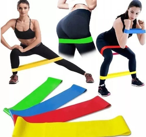 Set Banda Elástico Ejercicio Kit Bandas De Resistencia