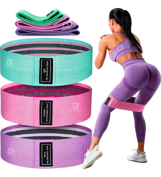 Kit 3 Bandas Elasticidad Alta Resistencia Hip Mini Band Ejercicios Gimnasio