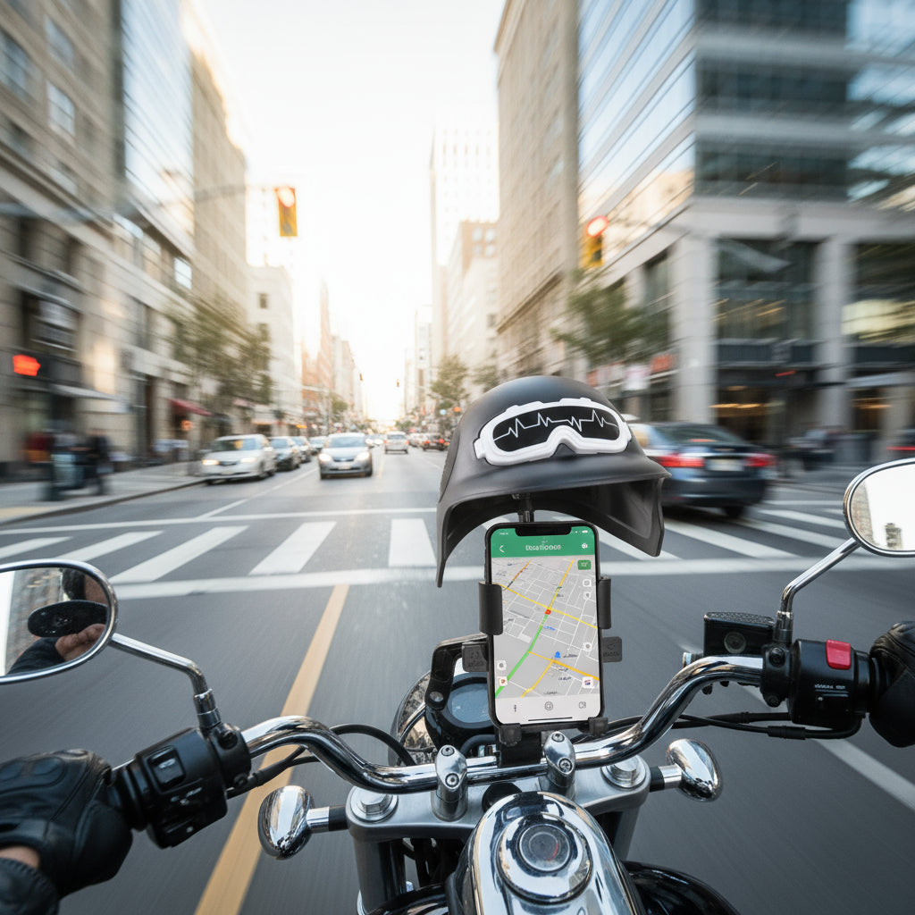 Soporte Celular Moto Con Casco Impermeable Parasol Y Lluvia