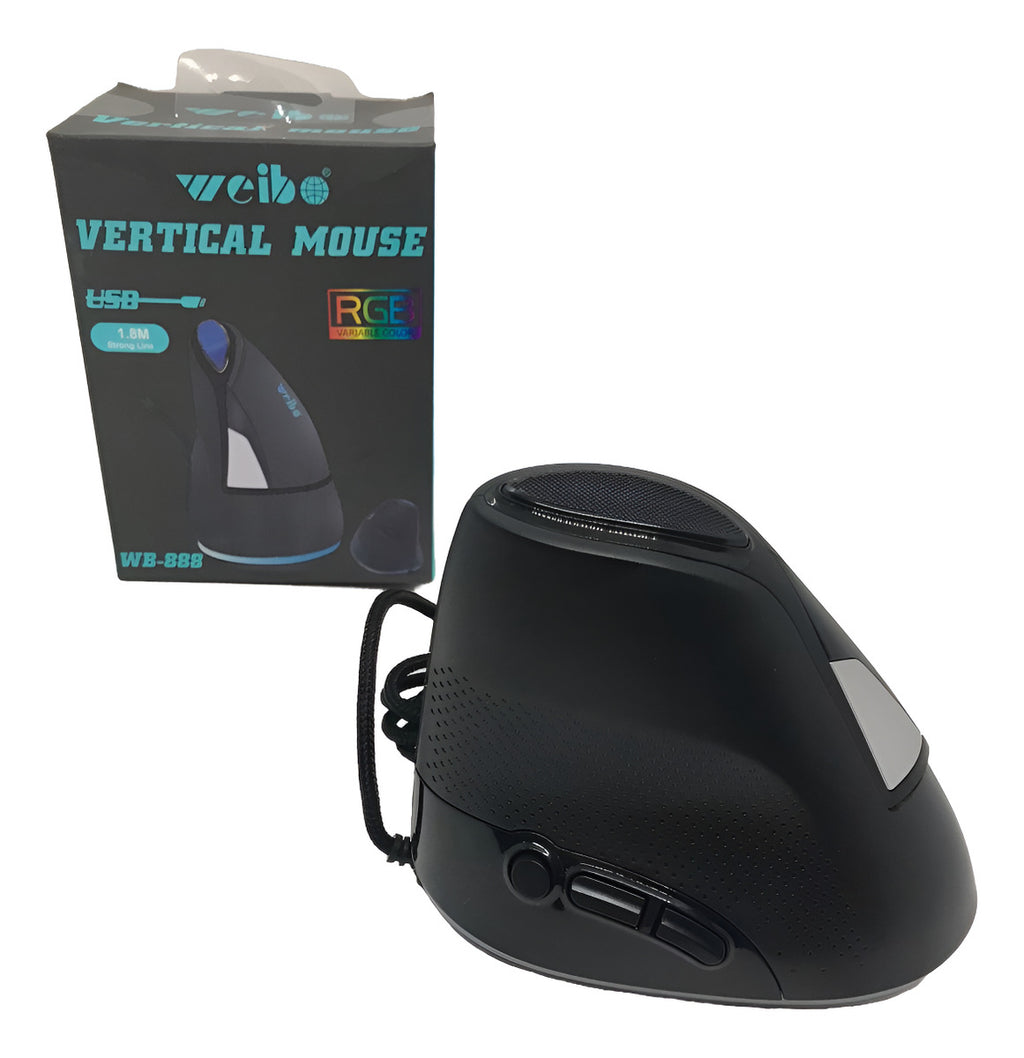Mouse Raton Weibo Vertical Rgb Alambrico Wb-888