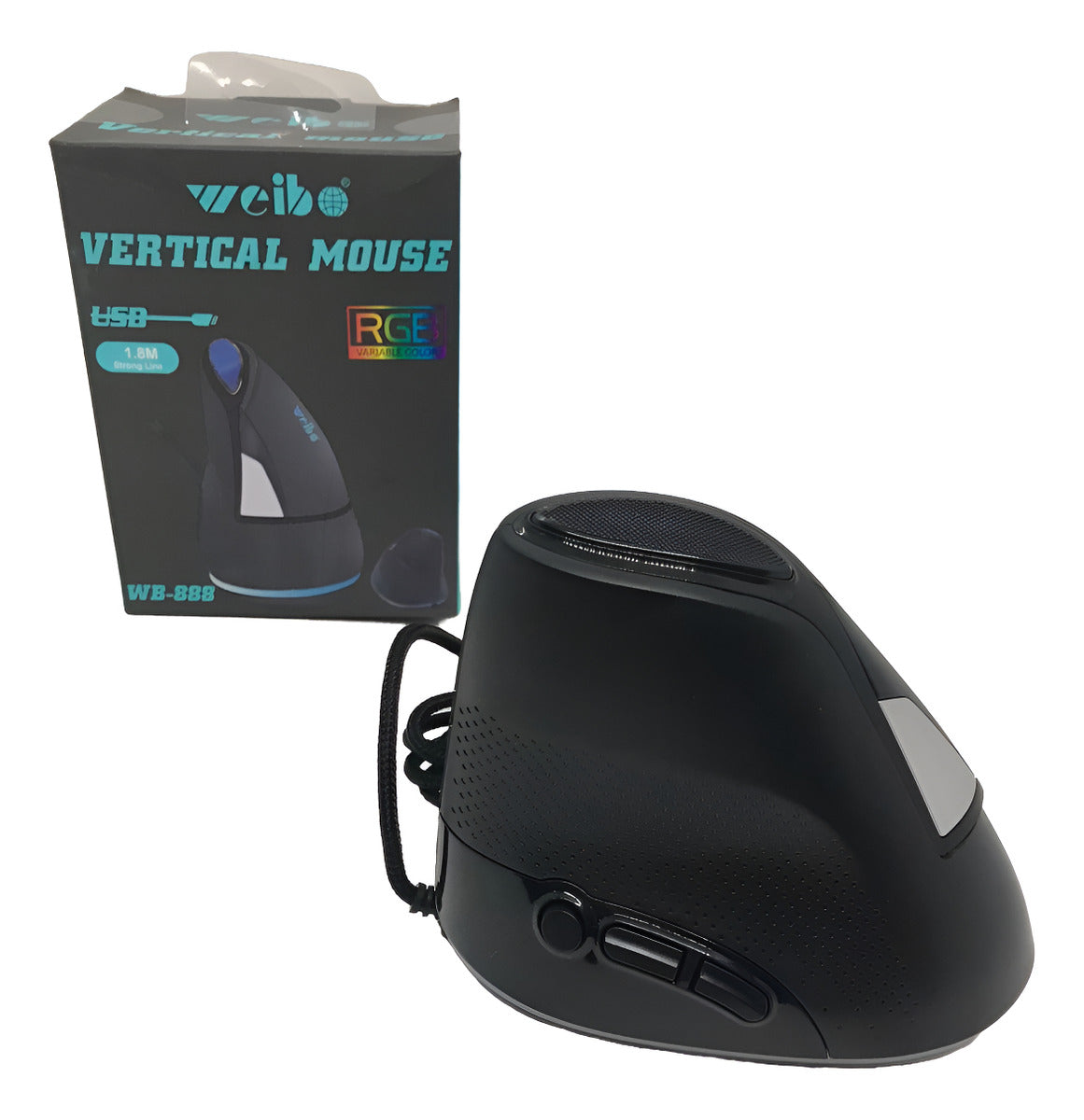 Mouse Raton Weibo Vertical Rgb Alambrico Wb-888