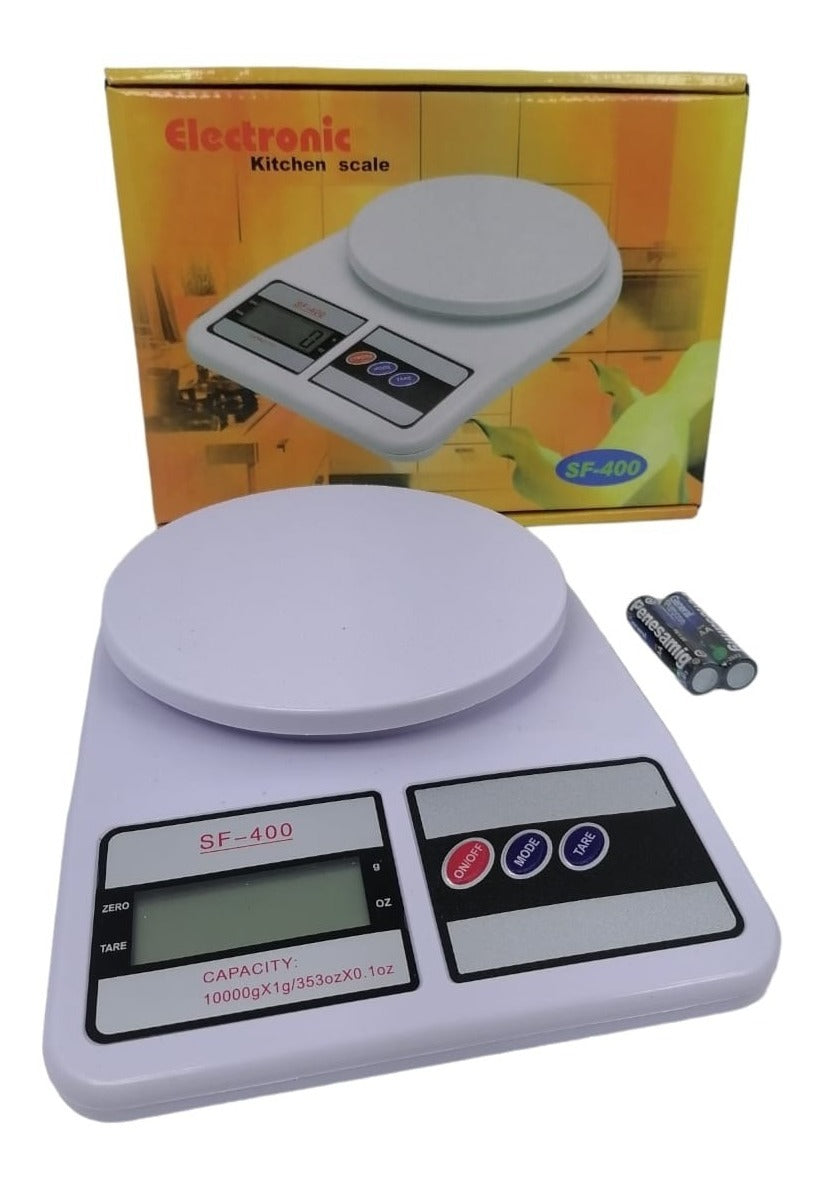 Balanza De Cocina Digital Electronic Sf-400 10kg Blanco