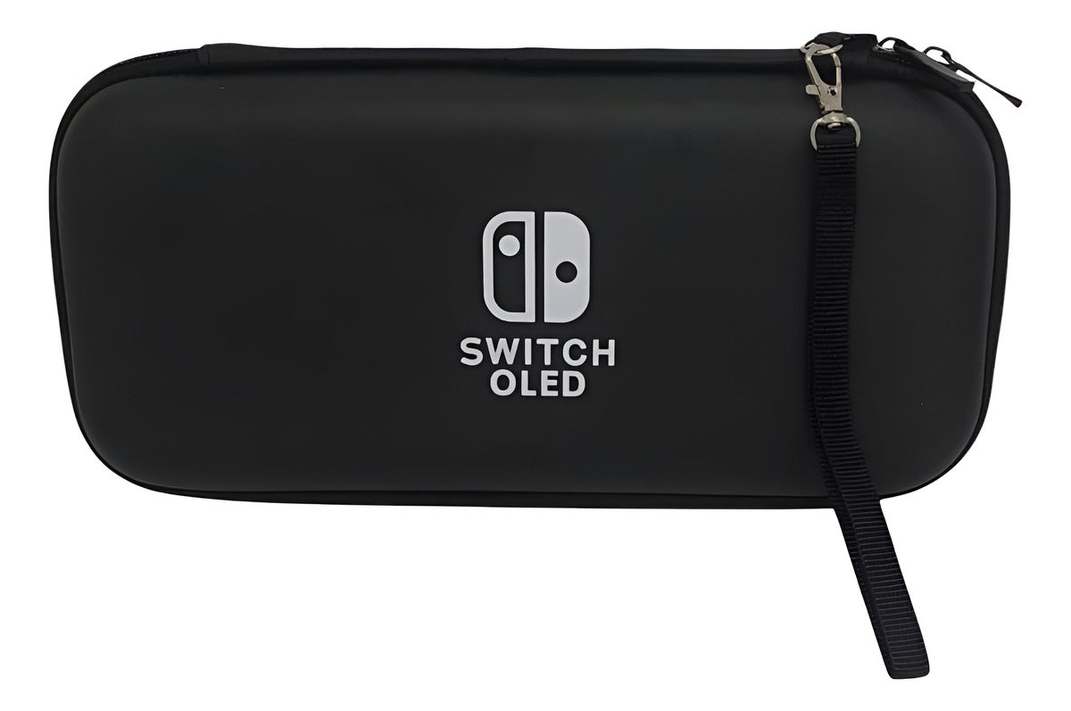 Estuche Protector Duro Y Lamina Mica Nintendo Switch Oled