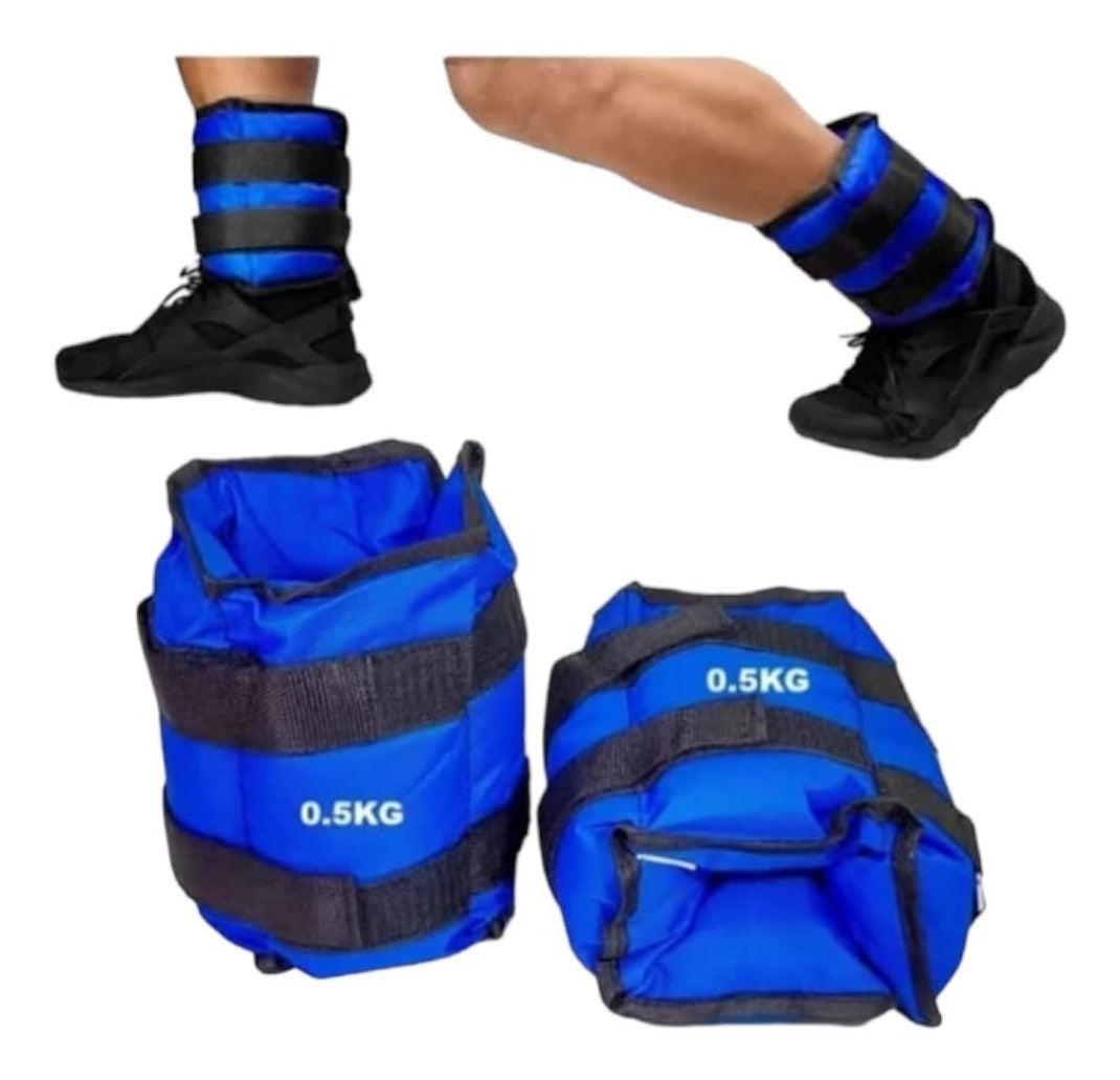 Pesas Mancuerna Tobillo O Muñeca 0,5kg C/u. Total 1kg El Par