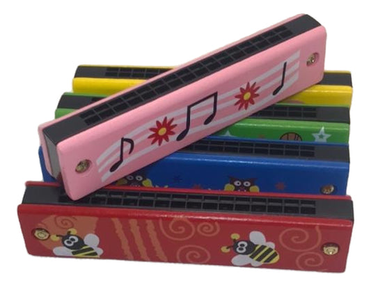 Armónica Infantil De Madera Juguete Para Niños
