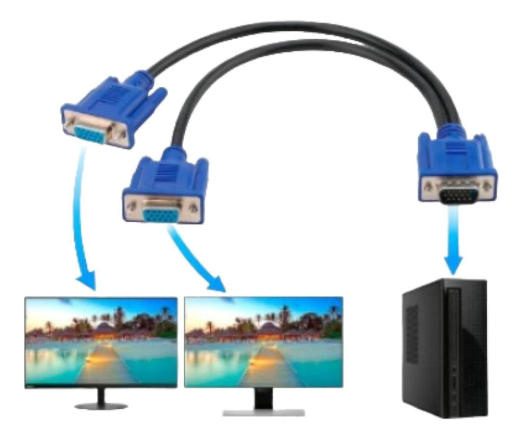 Cable Adaptador Splitter Vga 1x2 15 Pines