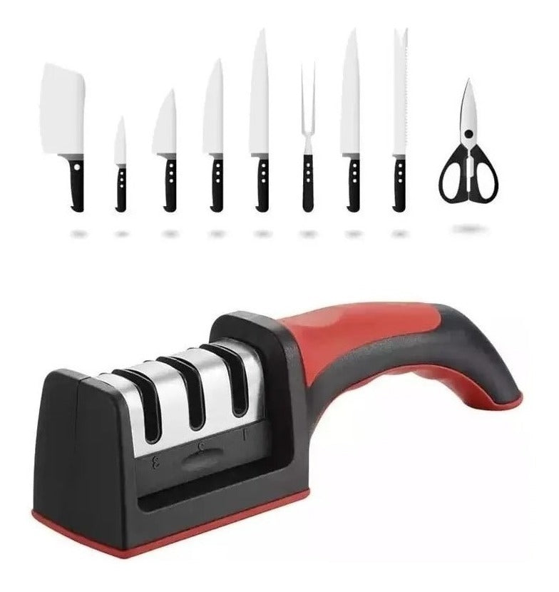 Afilador De Cuchillos Y Tijeras Amolador Manual