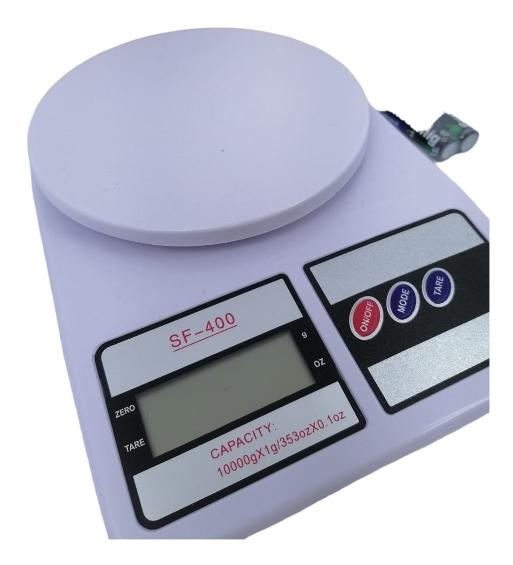Balanza De Cocina Digital Electronic Sf-400 10kg Blanco