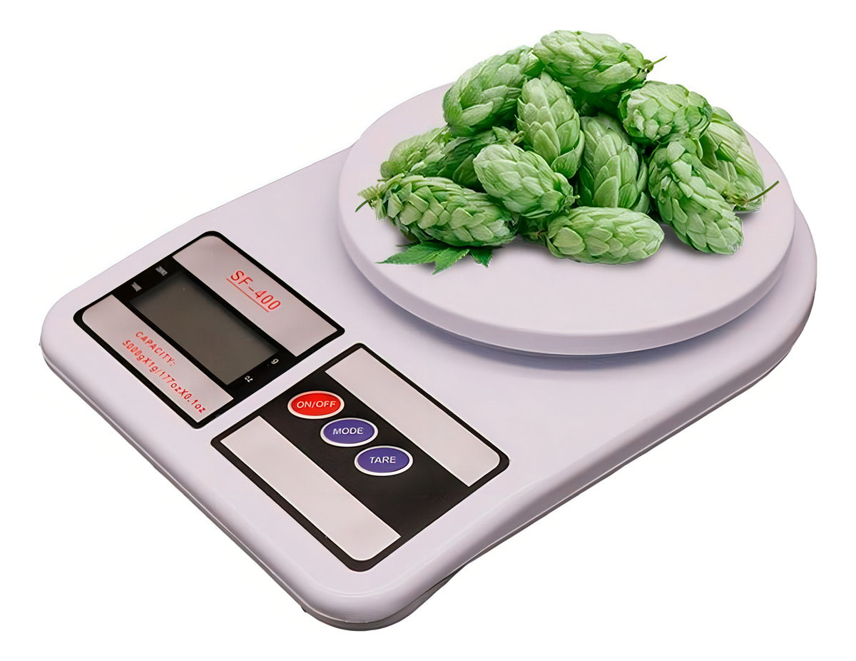 Balanza Digital De Cocina Sq Sf-400 Capacidad 10kg Con Función Tara Blanco 10 Kg