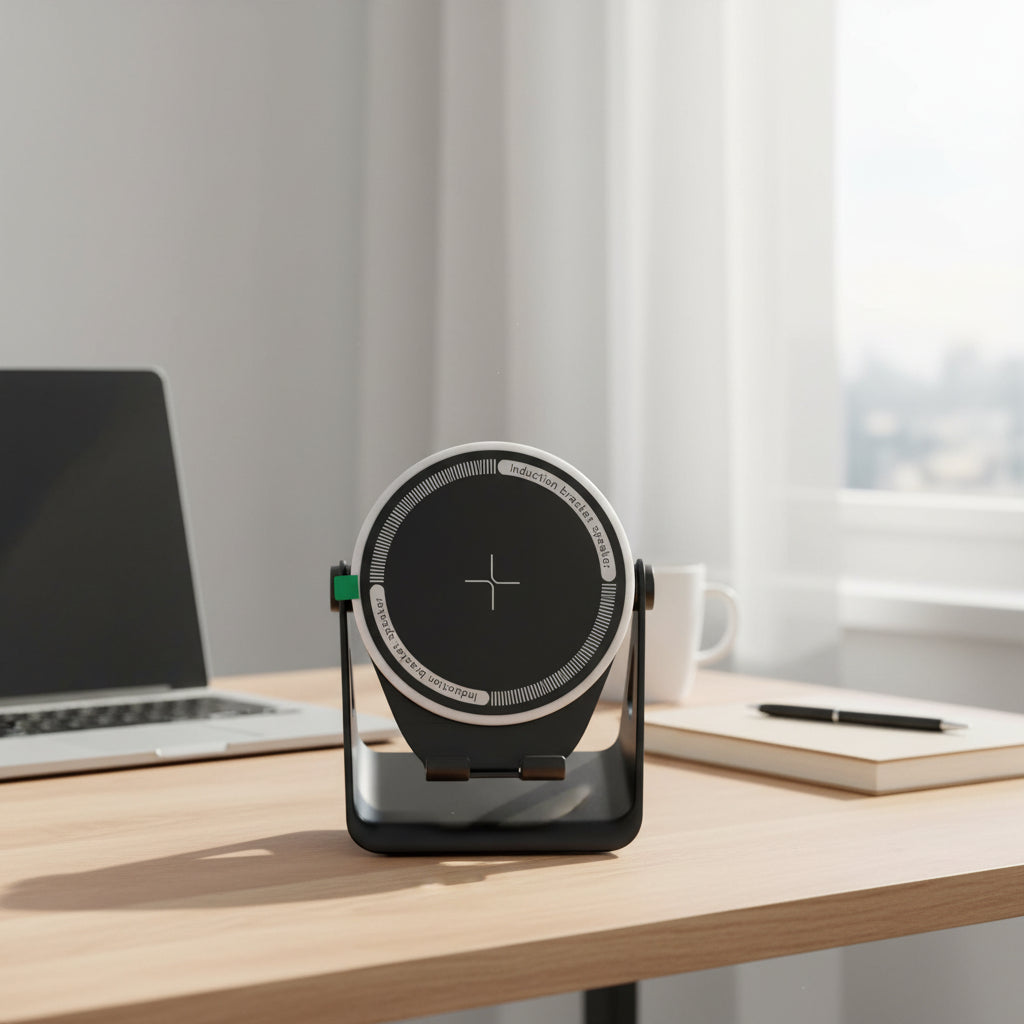 Altavoz Inalámbrico Inductivo Con Soporte Luz Led 1200mah