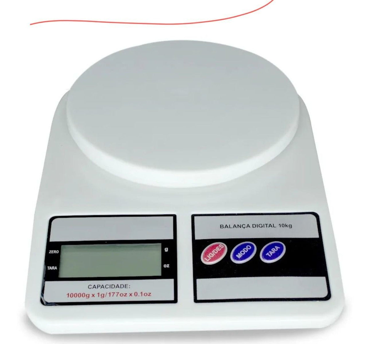 Balanza Digital De Cocina Sq Sf-400 Capacidad 10kg Con Función Tara Blanco 10 Kg