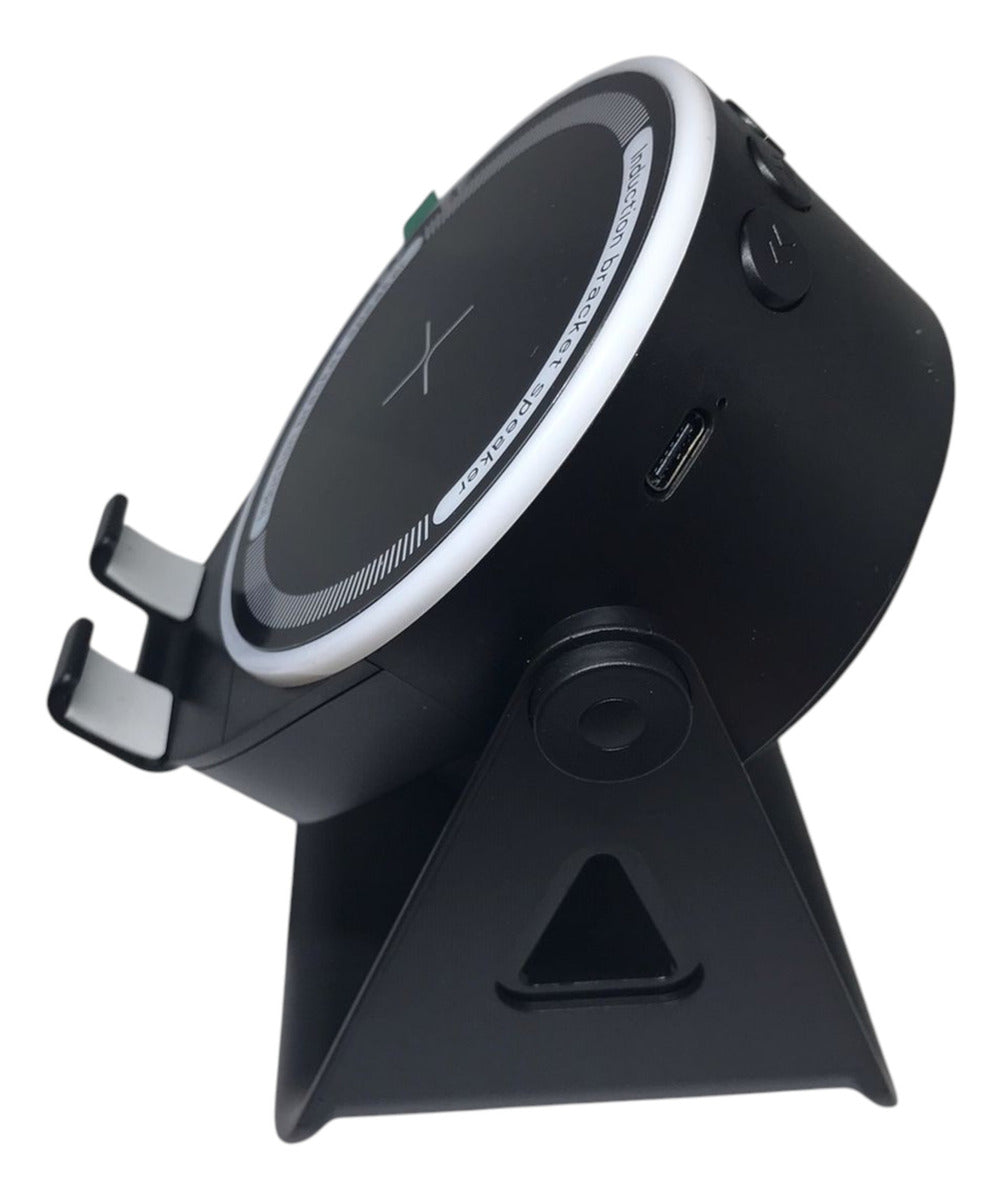 Altavoz Inalámbrico Inductivo Con Soporte Luz Led 1200mah