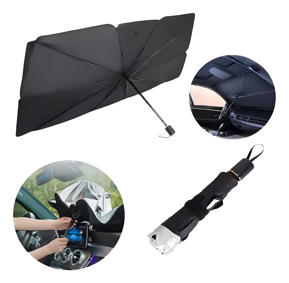 Parasol De Auto Quitasol De Parabrisa Tipo Sombrilla