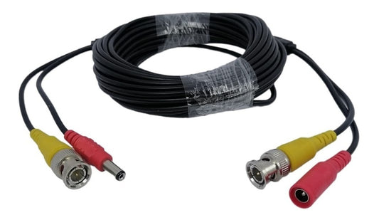 Cable Para Camara De Vigilancia, 10 Metros Bnc+dc Completo