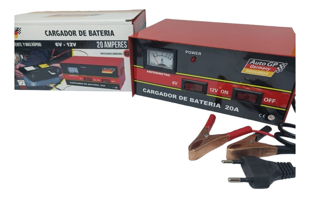 Cargador Batería Automóvil Moto Gp 6v - 12v, 20 Amp