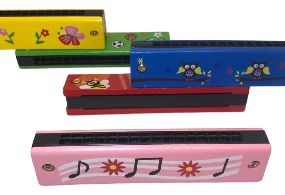 Armónica Infantil De Madera Juguete Para Niños