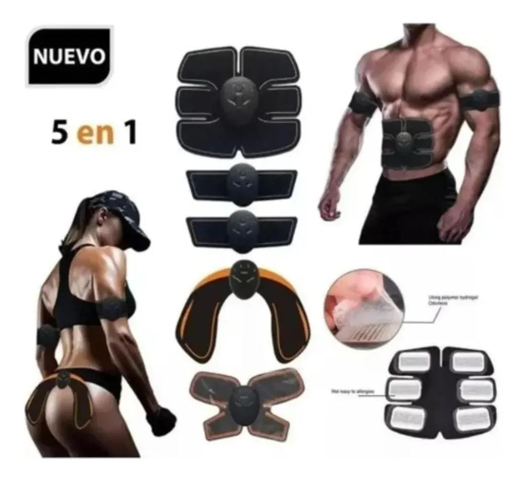 Kit Electroestimulador Muscular Fitness 5 En 1 Smart Fitness