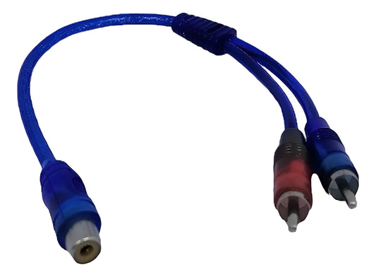 Cable Adaptador De Audio De 2 Rca Macho X 1 Rca Hembra.