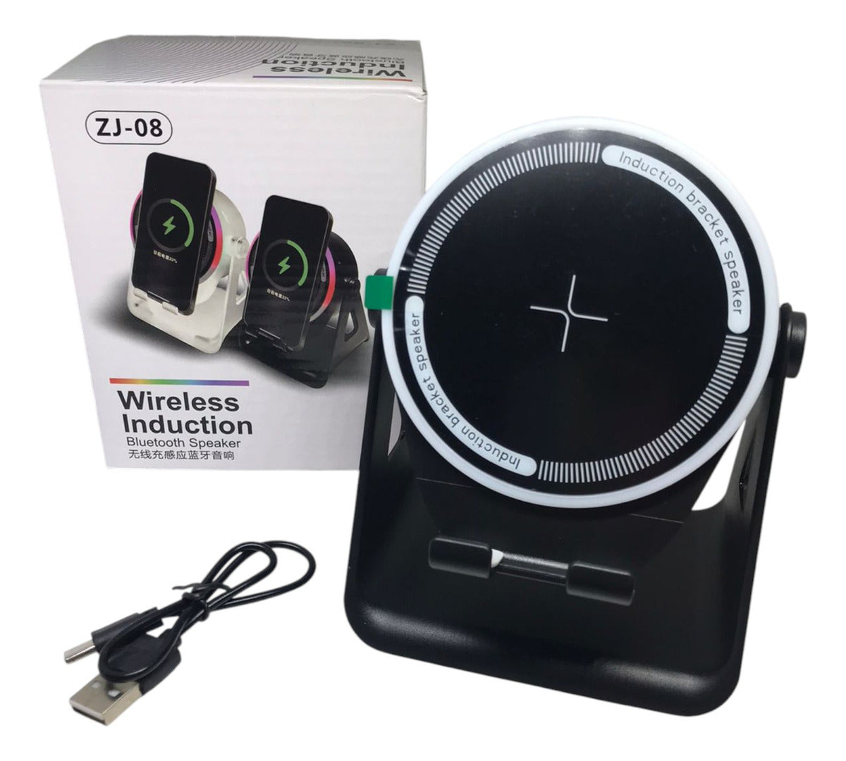 Altavoz Inalámbrico Inductivo Con Soporte Luz Led 1200mah