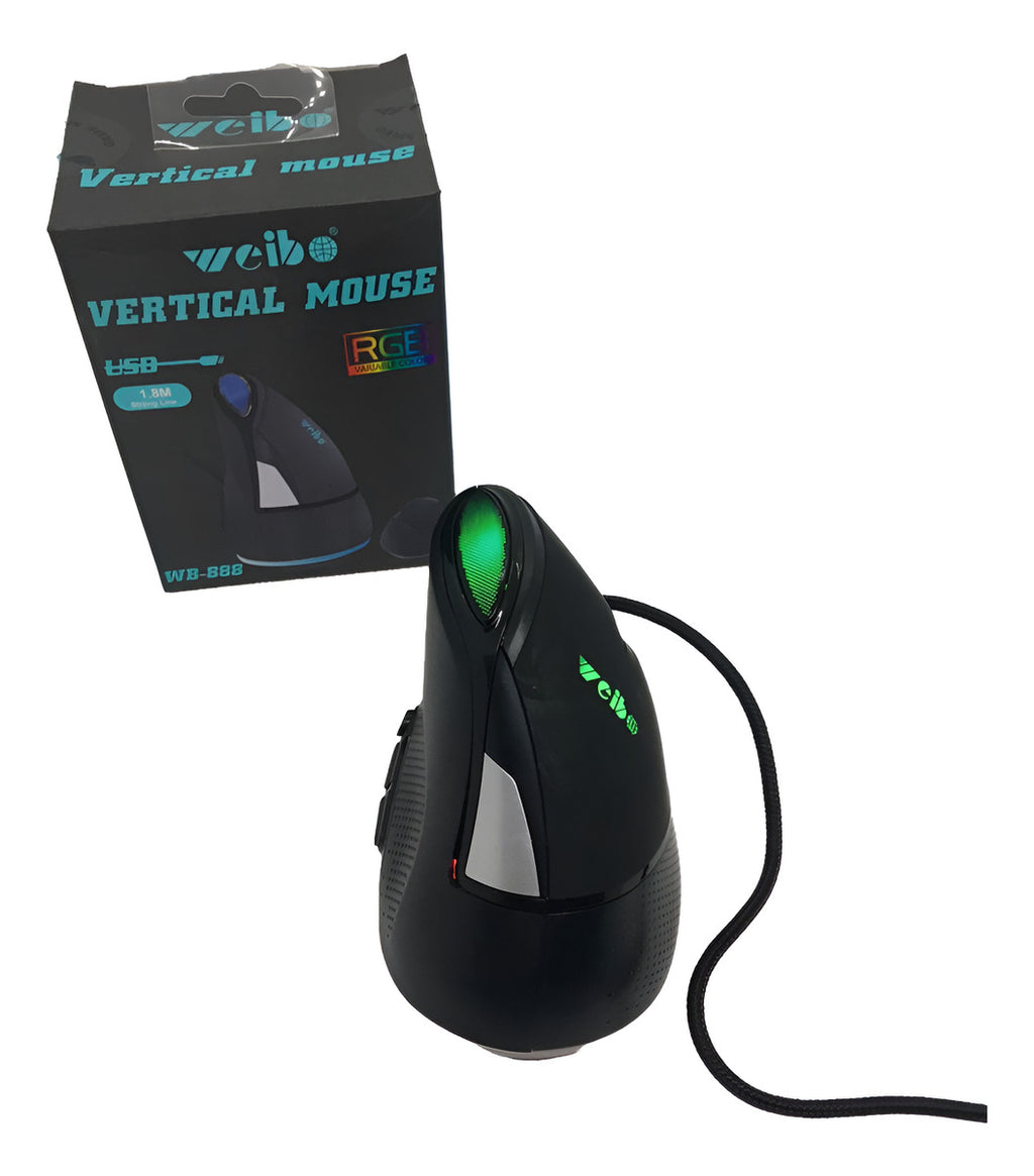 Mouse Raton Weibo Vertical Rgb Alambrico Wb-888