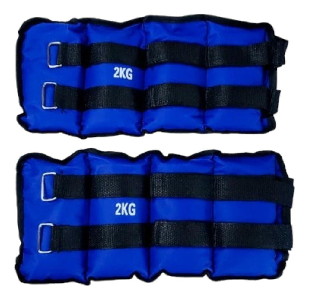 Par Pesas Tobillera Muñequera 2kg Total 4kg Fitness Deporte