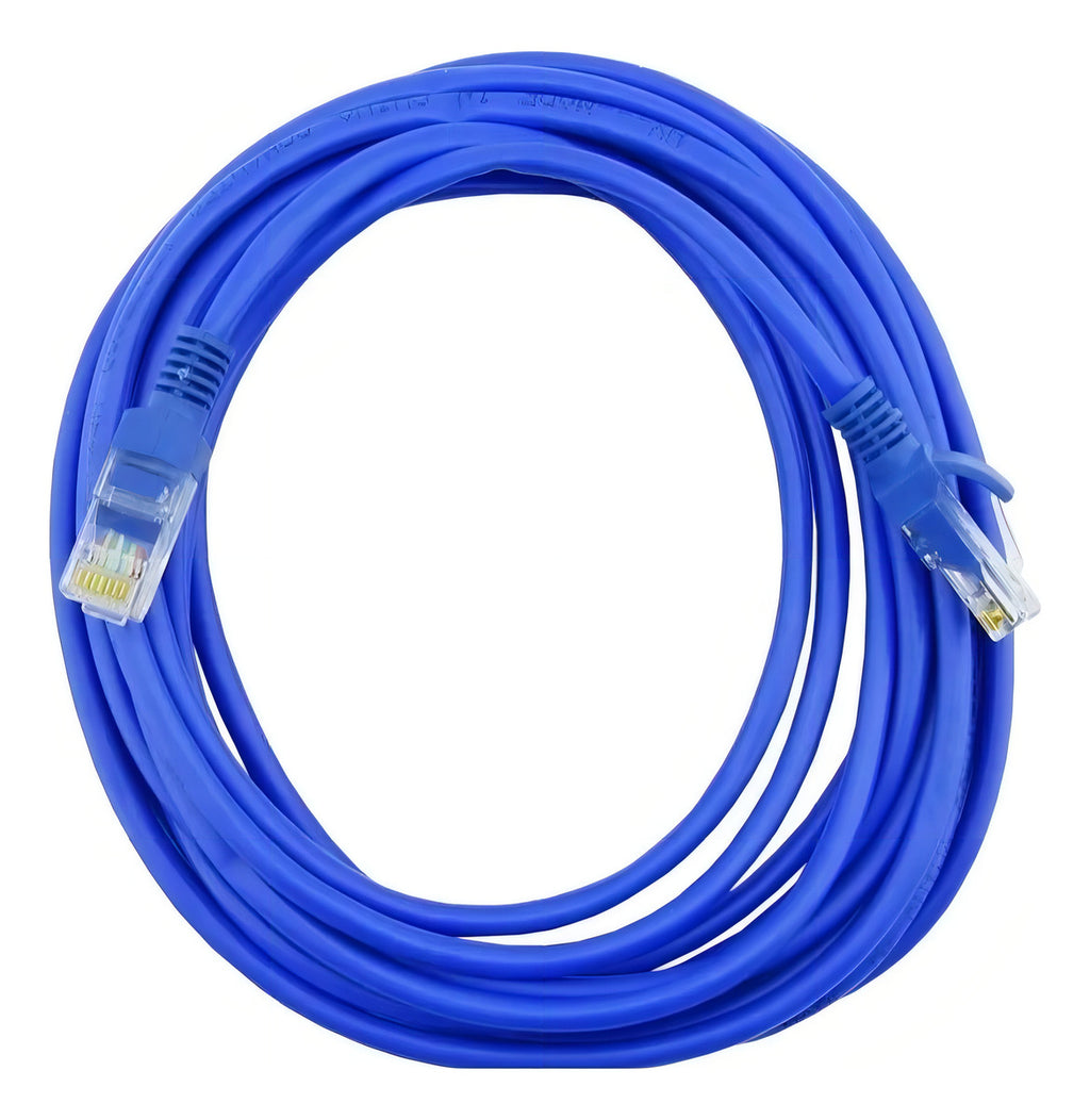 Cable Red Ethernet Hx 5 Metros Cat 5e Rj-45 1000 Mbps Azul Conectores
