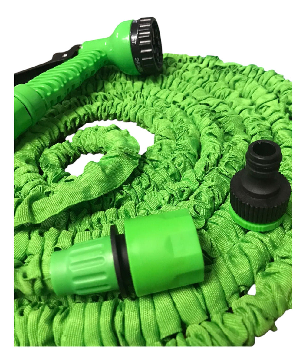 Manguera Retráctil Expandible Jardín 30 Mts Color Verde