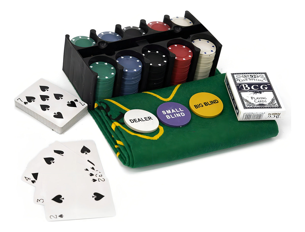 Set De Poker Texas Holdem 200 Fichas Profesional Set Caja