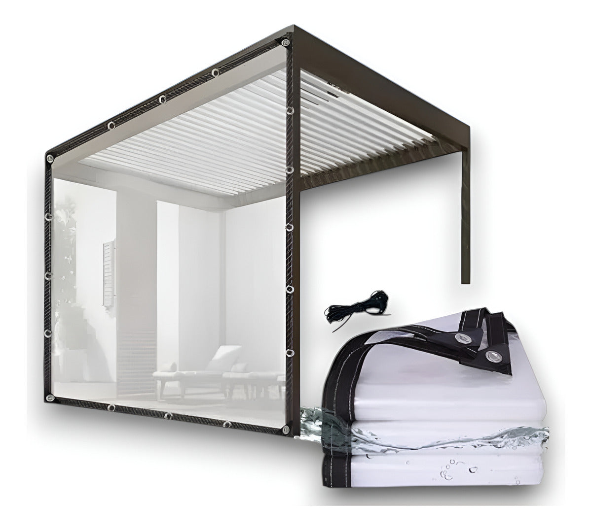 Lona Transparente Resistente Impermeable 3x3 Mts