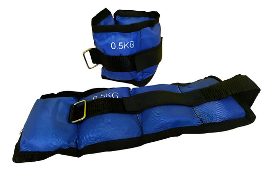Pesas Mancuerna Tobillo O Muñeca 0,5kg C/u. Total 1kg El Par