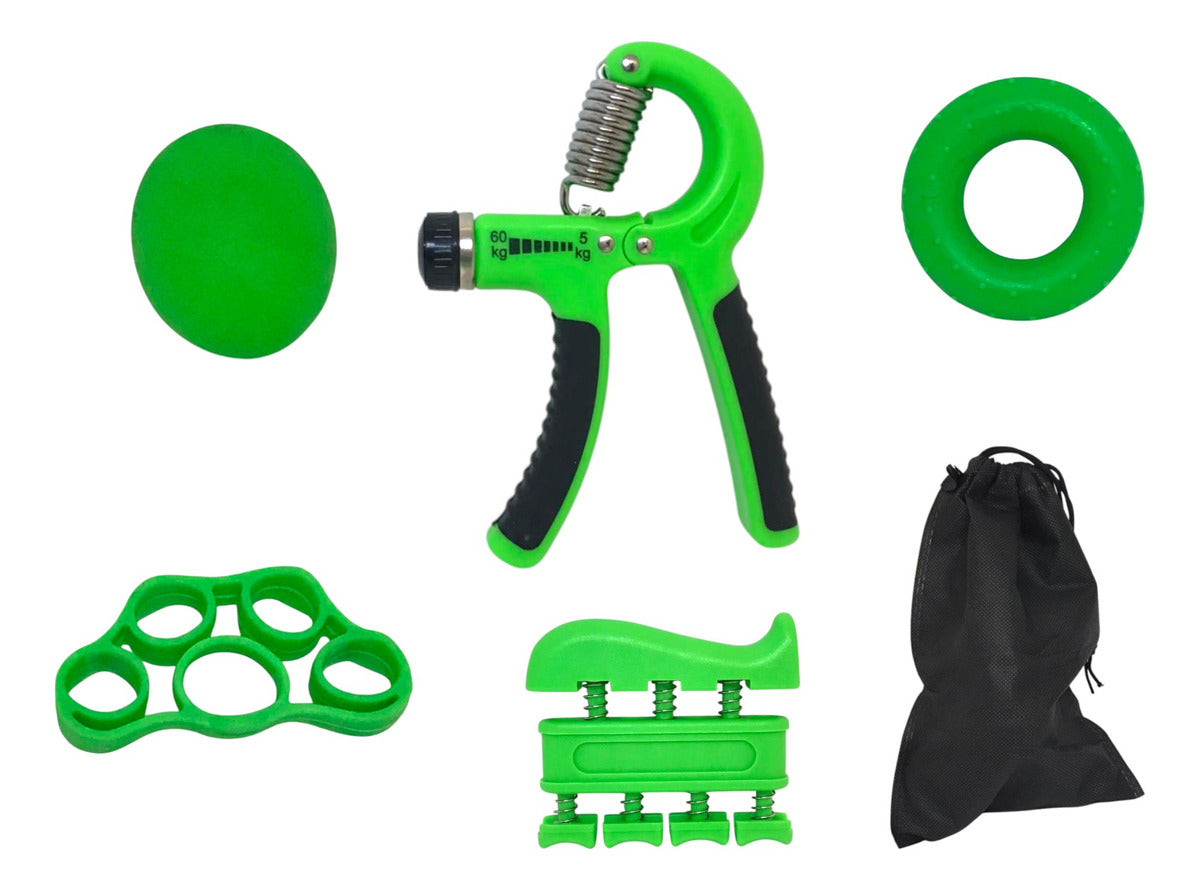 Hand Grip Set Resistencia Ejercitador Manos Muñeca 5 In 1