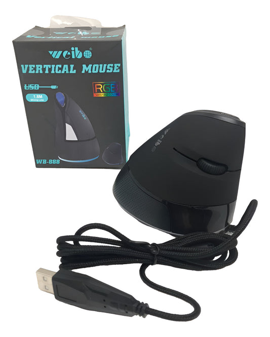 Mouse Raton Weibo Vertical Rgb Alambrico Wb-888