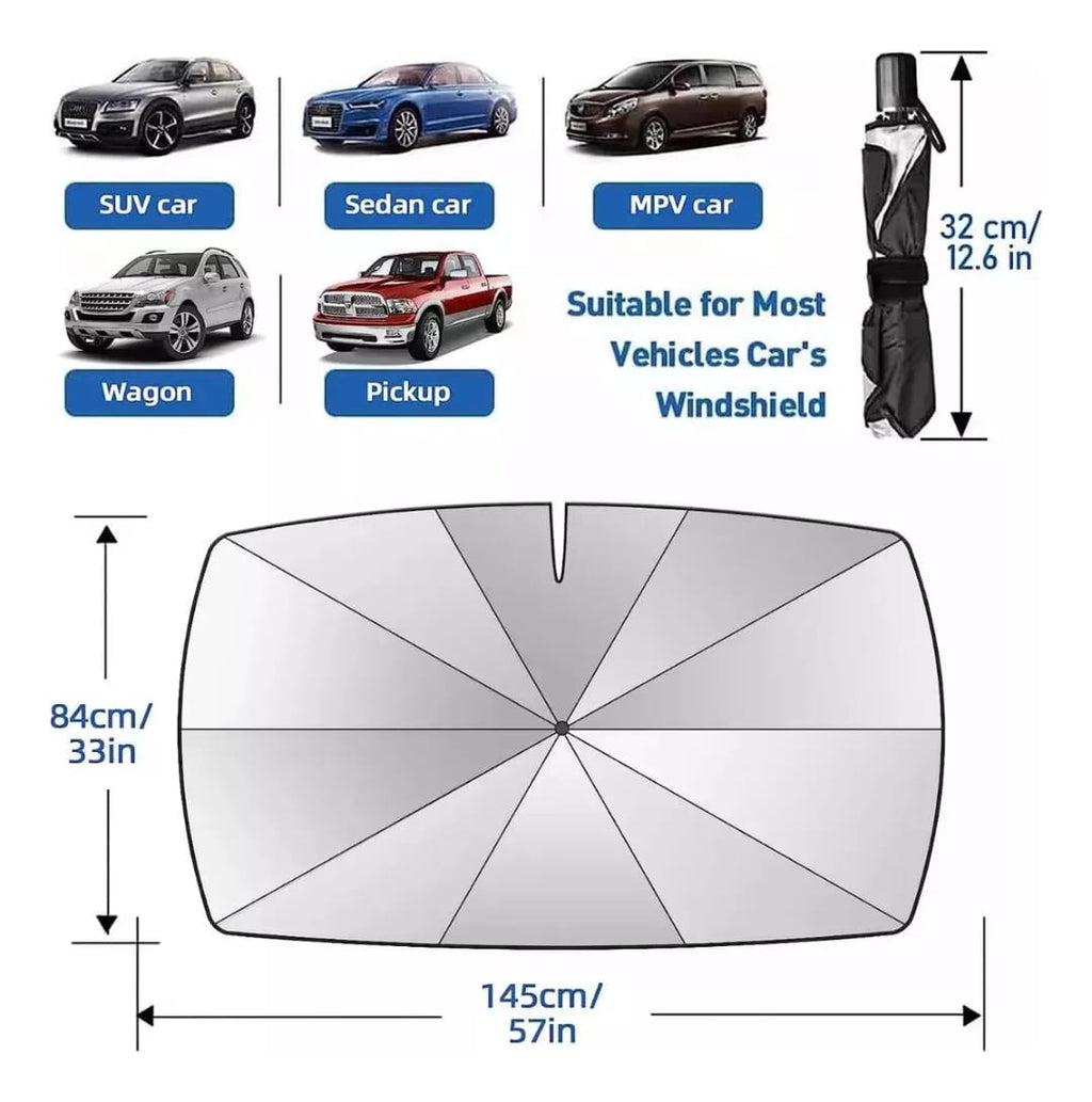 Parasol De Auto Quitasol De Parabrisa Tipo Sombrilla