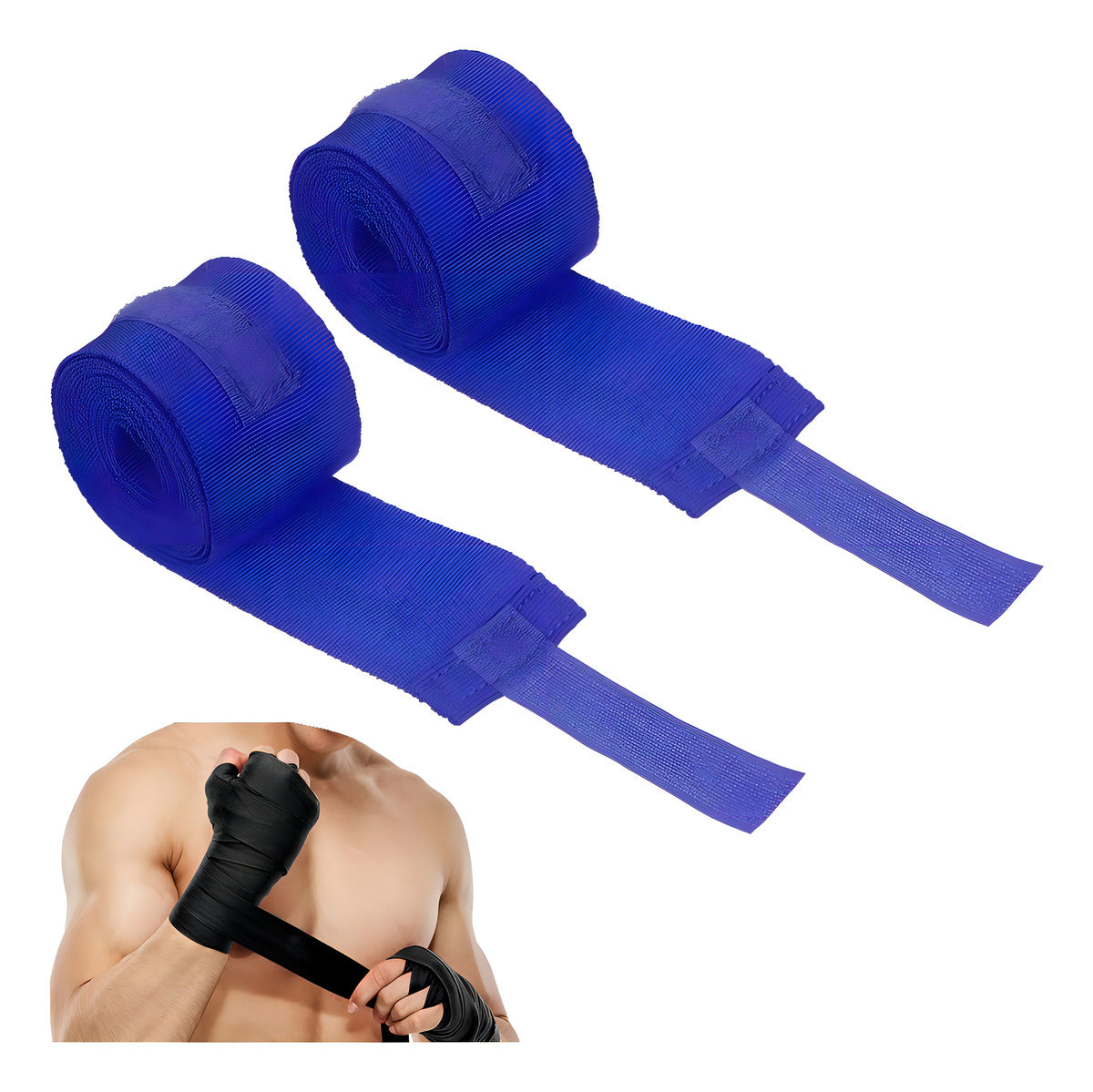 Vendas Deportivas Cinta Deportiva Para Muñecas Venda Boxeo Color Azul