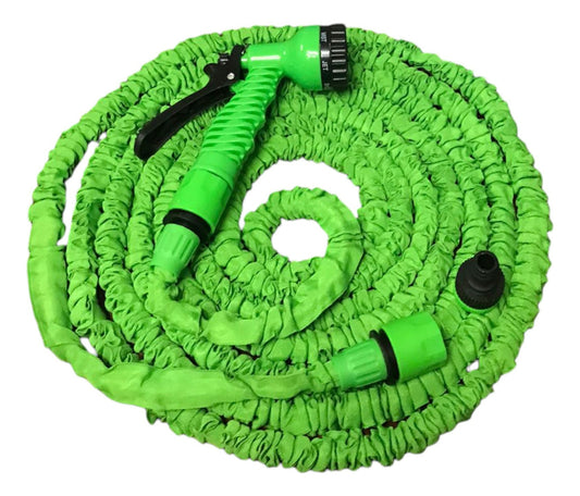 Manguera Retráctil Expandible Jardín 30 Mts Color Verde