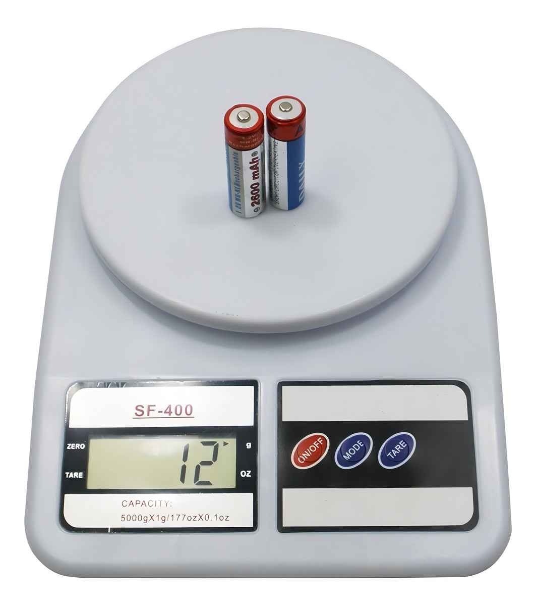 Balanza Digital De Cocina Sq Sf-400 Capacidad 10kg Con Función Tara Blanco 10 Kg