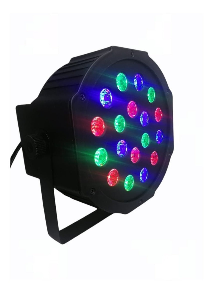 Foco Par 18 Led Rgb Dmx Luces Fiestas Audio Rítmico