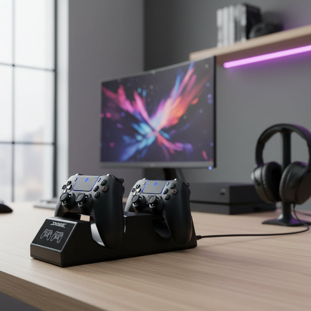 Base Cargador Control Ps4 Dual Charging Dock Mando Ps4 Dobe