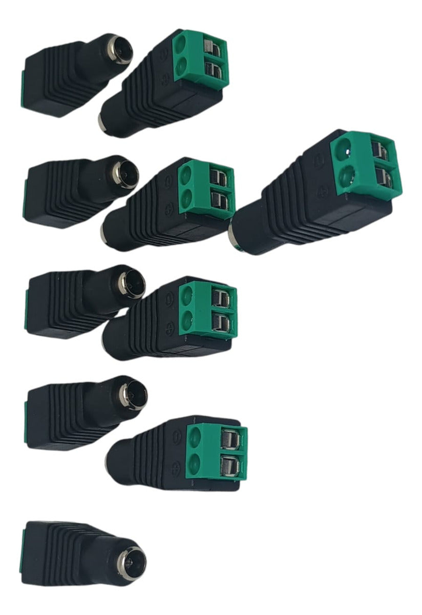 Pack 10 Conector Dc Hembra De Poder Cámaras