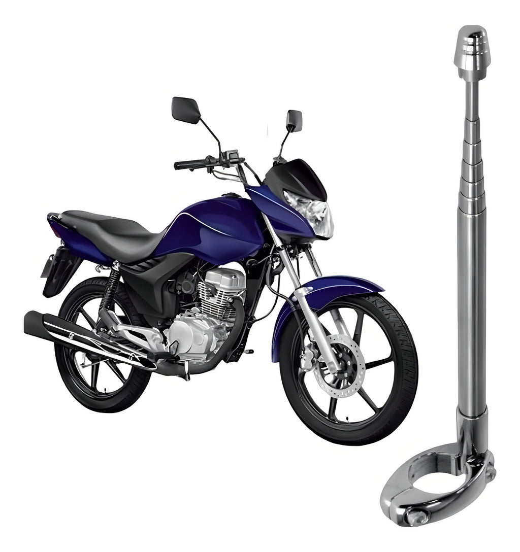 Antena Seguridad Motos Pro Biker Acero Inoxidable Corta Hilos Gris