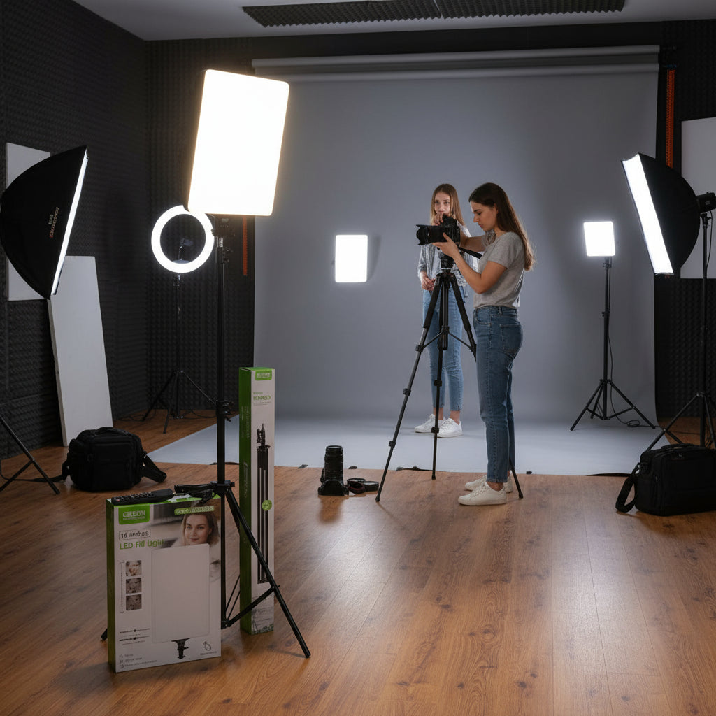 Lámpara Fotográfica Panel Iluminación Tripode Luz Led