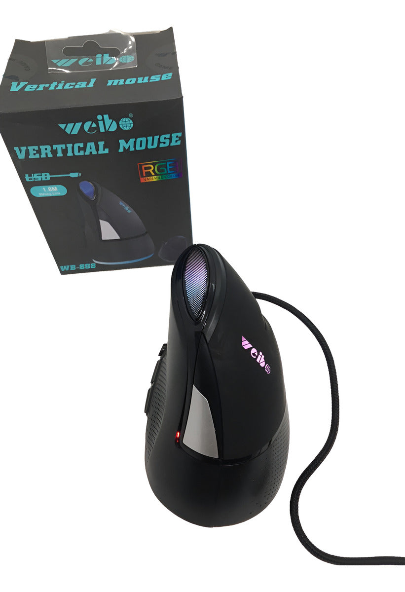 Mouse Raton Weibo Vertical Rgb Alambrico Wb-888