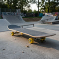 Tabla De Skate Madera Natural 7 Capas Rueda Amarilla
